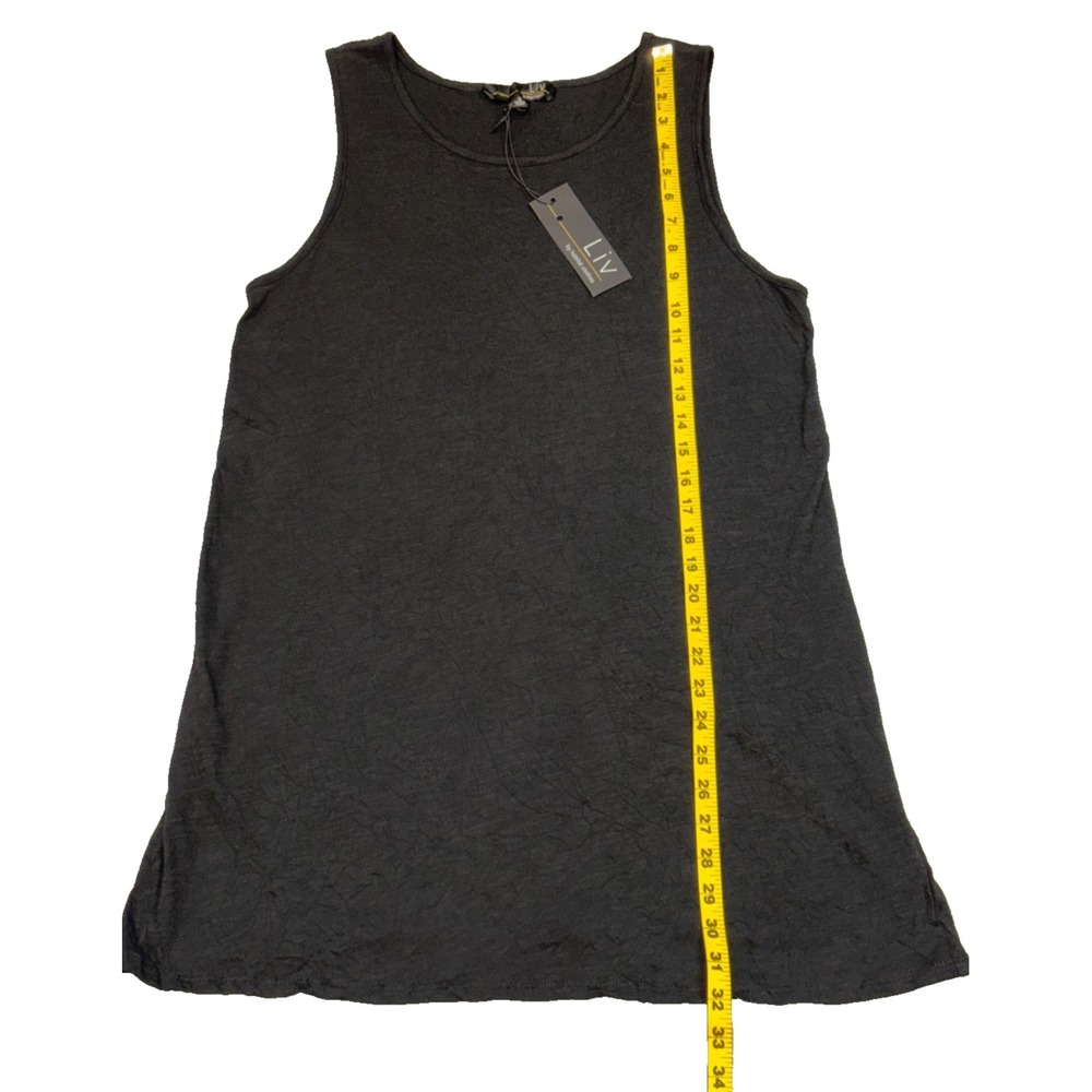 NWT Liv by Habitat Tunic Tank Size‎ Small Black Knit Lagenlook Swing Top - Picture 5 of 7